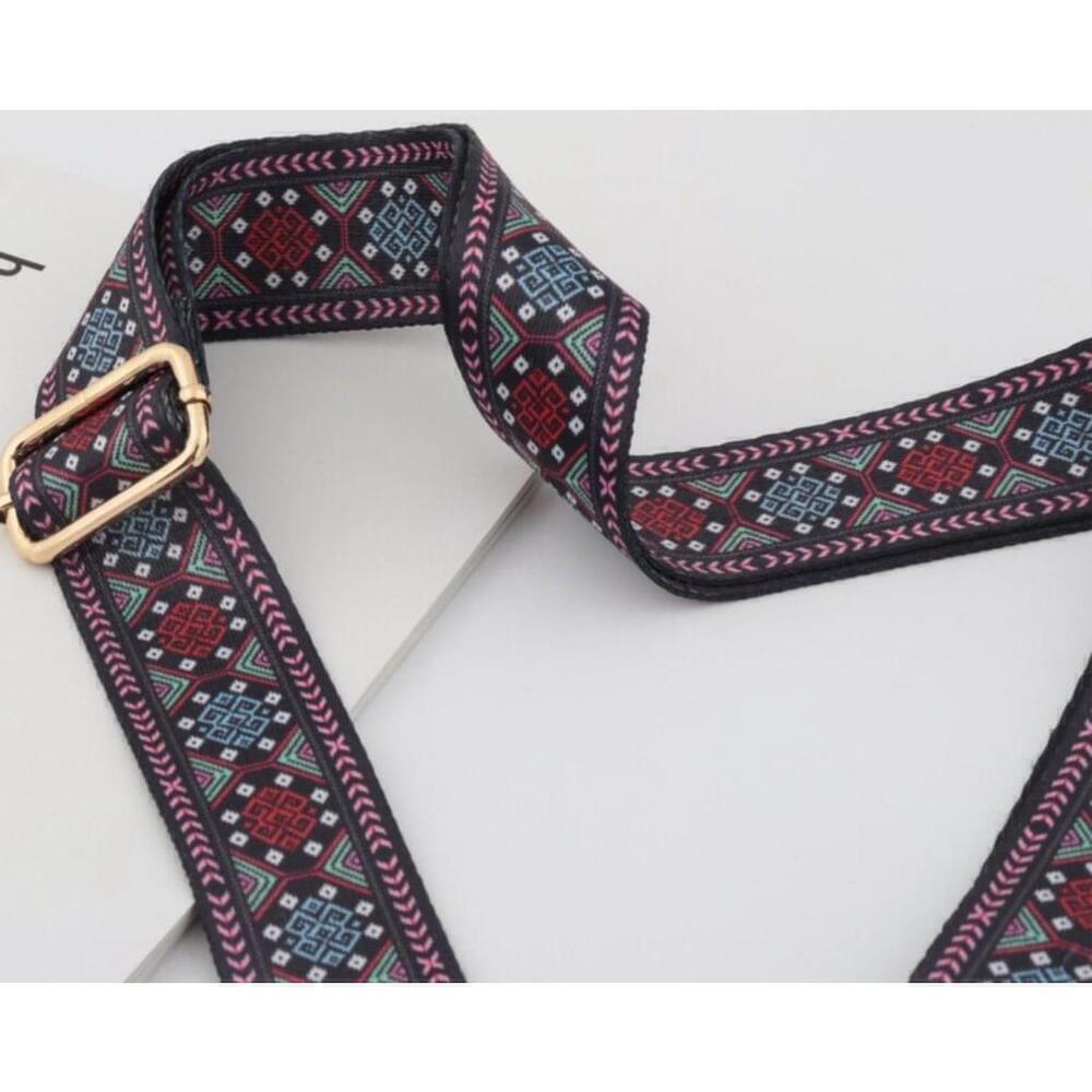 Geometric Pattern Adjustable Purse Strap - Picture 4 of 6